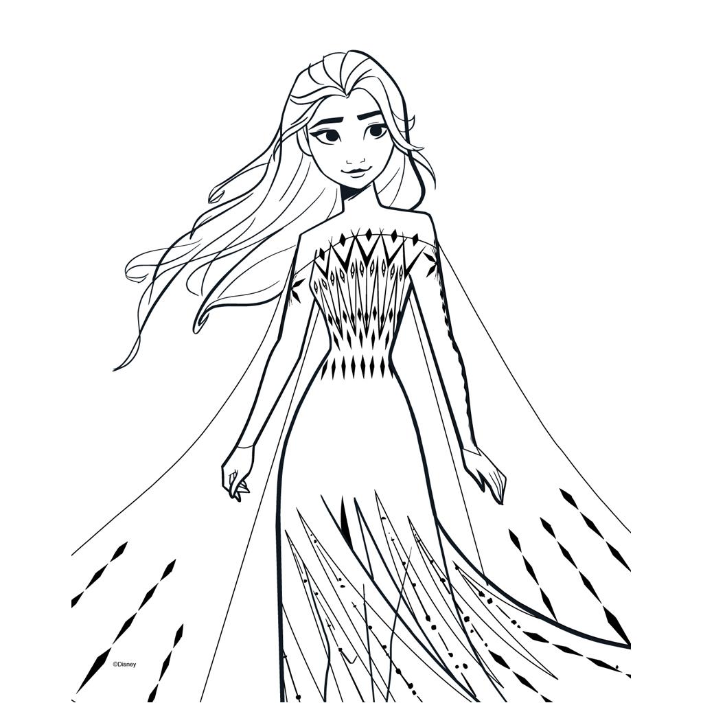 Frozen Anna and Elsa Coloring Page - Etsy
