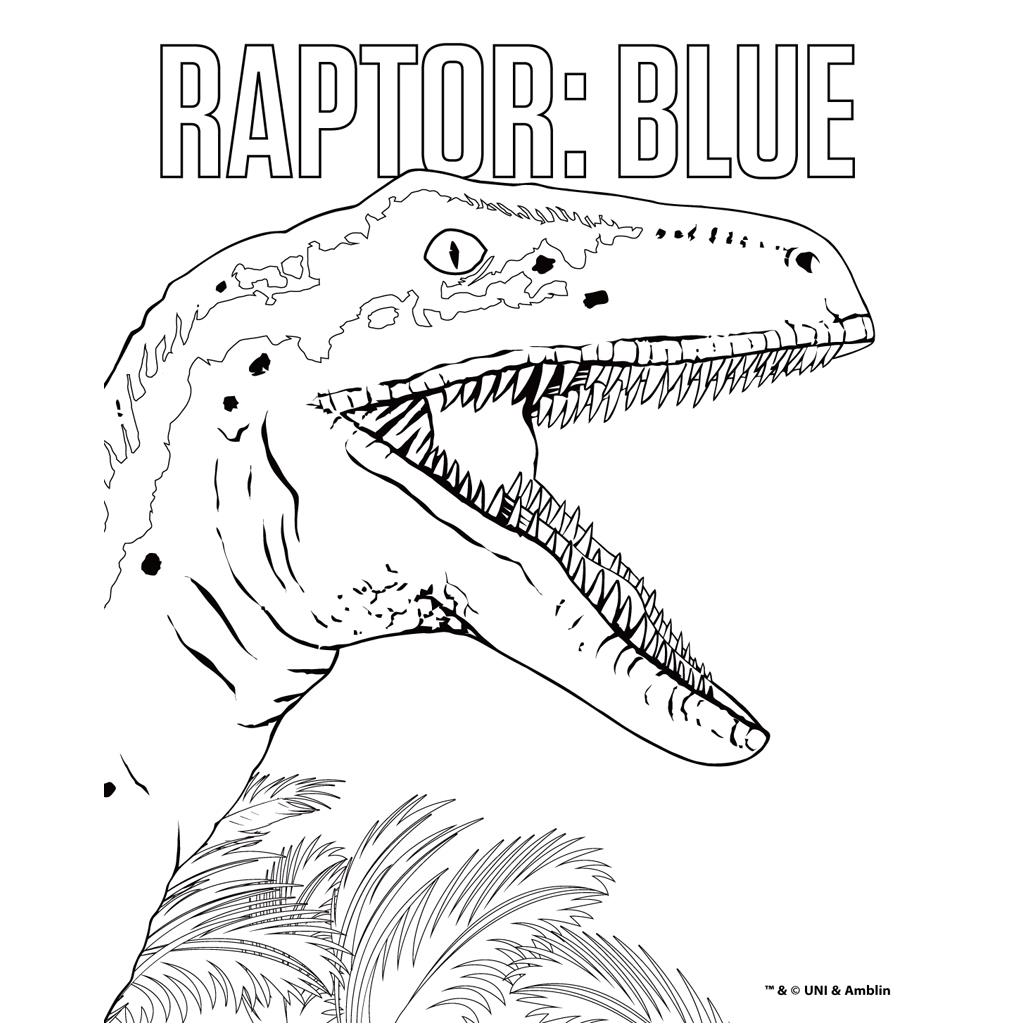 Velociraptor Blue Coloring Page - Jurassic Park Coloring Pages Ideas ...