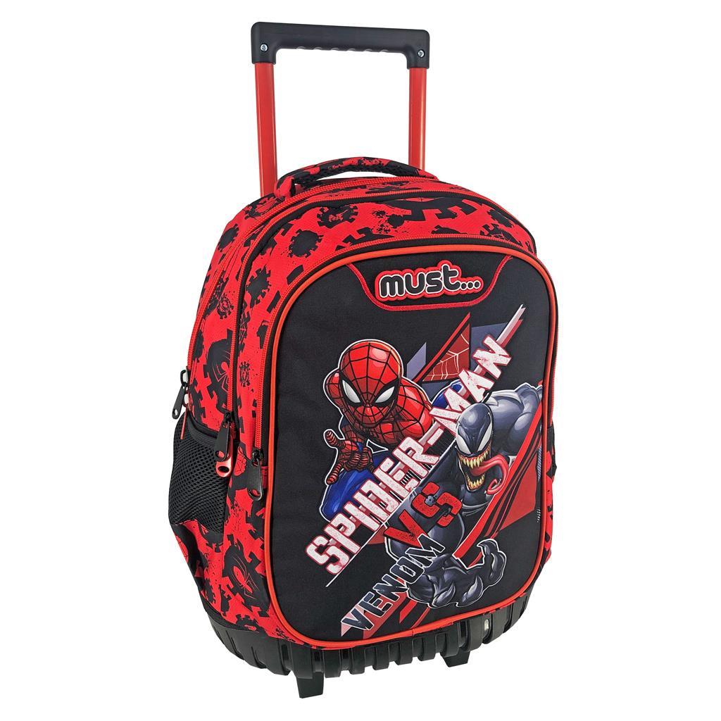 Σχολική Τσάντα Τρόλεϊ Δημοτικού Spiderman vs Venom Must 3 Θήκες