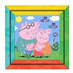 PUZZLE FRAME 64PCS 27X27CM PEPPA PIG