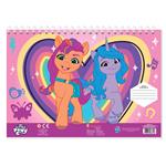 PAINTING BLOCK MY LITTLE PONY 23X33 40SH  STICKERS-STENCIL-2 COLORING PG  2DESIGNS