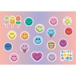 PAINTING BLOCK SMILEY 23X33 40SH  STICKERS-STENCIL-2 COLORING PG  2DESIGNS.