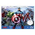 PAINTING BLOCK CAPTAIN AMERICA 23X33 40SH  STICKERS-STENCIL-2 COLORING PG  2DESIGNS.
