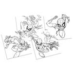 CANVAS SET 4PCS WITH 4 MARKERS SPIDERMAN