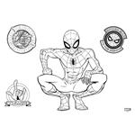 PAINTING BLOCK SPIDERMAN 23X33 40SH  STICKERS-STENCIL-2 COLORING PG  2DESIGNS.