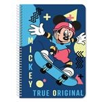 SPIRAL NOTEBOOK 17X25 2SUBS 60SH  MICKEY 2DESIGNS