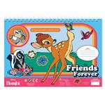 PAINTING BLOCK BAMBI 23X33 40SH  STICKERS-STENCIL-2 COLORING PG  2DESIGNS