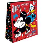 PAPER GIFT BAG 26X12X32 MICKEY/MINNIE WITH FOIL 2DESIGNS N