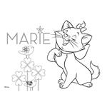 PAINTING BLOCK MARIE CAT 23X33 40SH  STICKERS-STENCIL-2 COLORING PG  2DESIGNS.