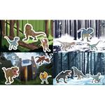 STICKERS REATTACHED SET 24X25CM JURASSIC