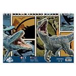 PAINTING BLOCK JURASSIC  23X33 40SH  STICKERS-STENCIL-2 COLORING PG  2DESIGNS.
