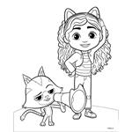 COLORING PAGES 24SH+1SH STICKERS+6MINI MARKERS GABBYS DOLLHOUSE