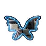 MIRROR NEON LIGHT BUTTERFLY BLUE 35X23.8 MOOD