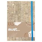 NOTEBOOK FLEXI CORK WITH RUBBER ASSORTED COLORS 14Χ20CM 96SH MUST