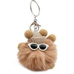 KEYCHAIN POM POM WITH SUNGLASSES AND HAT 9X7X7,5 MOOD