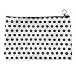 COSMETIC BAG WHITE IN BLACK 15X22CM TESORO