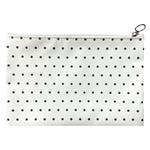 COSMETIC BAG WHITE IN BLACK 15X22CM TESORO