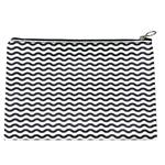 COSMETIC BAG WHITE IN BLACK 15X22CM TESORO