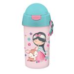 WATER CANTEEN 500ML PP WITH STRAW 9X19 MUST 4DESIGNS GIRL