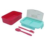 LUNCH BOX 1400ML PP WITH SPOON & FORK 22X15,1X7CM MUST 3COLORS