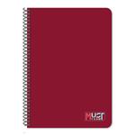 SPIRAL NOTEBOOKS A4 3SUBS 90SH MONOCHROME MUST 4COLORS