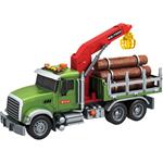 TRACTER 1:12 WOOD TRANSPORTER WITH CRANE WITH SOUND AND LIGHT 41,5X14X21CM LUNA
