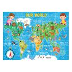 PUZZLE 100PCS 49X36CM WORLD MAP