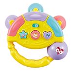 RATTLE TAMBOURINE WITH MUSIC & LIGHT 13Χ5,7Χ18CM 2COL LUNA