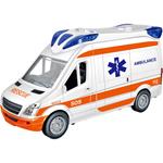 AMBULANCE VAN 1:14 FRICTION 30Χ11,3Χ17CM WITH SOUND & LIGHT LUNA