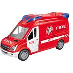 Fire Rescue Van 1:14 Friction Luna Toys with sound and light 30x11,3x17cm.