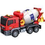 CONCRETE MIXER TRUCK 1:14 FRICTION 31Χ12Χ18CM WITH  SOUND & LIGHT LUNA