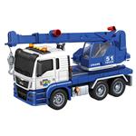 Crane Truck 1:10 Friction Luna Toys with sound and light 37x14x21cm.