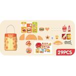 Suitcase Fast Food Set Luna Toys 29Pcs 12x13x24cm.