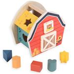 WOODEN HOUSE WITH SHAPES 18,3Χ12Χ17CM LUNA