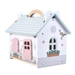 Κουκλόσπιτο Luna Toys Ξύλινο Σετ με Έπιπλα 9 τμχ., 32,5x24,5x35,5 εκ.