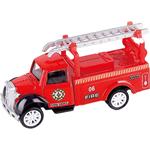 VEHICLE FIRE TRUCK METALLIC PULL BACK 1:55 12X4,5X6,5CM 4DES LUNA