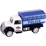 VEHICLE POLICE TRUCK METALLIC PULL BACK 1:55 12X4,5X6,5CM 4DES LUNA