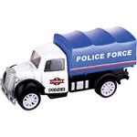 VEHICLE POLICE TRUCK METALLIC PULL BACK 1:55 12X4,5X6,5CM 4DES LUNA