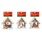 CHRISTMAS ORNAMENT WOODEN 6 DESIGNS