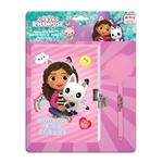 DIARY WITH LOCK 12X18CM 60SH 60GR AND PEN WITH POM POM GABBYS DOLLHOUSE