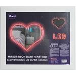 MIRROR NEON LIGHT HEART RED 33X28 MOOD