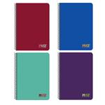 SPIRAL NOTEBOOKS A4 4SUBS 120SH MONOCHROME MUST 4COLORS
