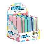 SILICONE PENCIL POUCH 20X5X6 MUST FOCUS GLOW IN THE DARK 4COLORS