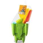 BEACH BUCKET CASTLE SET 7PCS 15X16X32CM 2COL LUNA