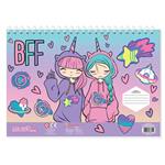 PAINTING BLOCK MUST GIRL 23X33 40SH  STICKERS-STENCIL-2 COLORING PG  2DESIGNS.