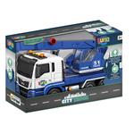 Crane Truck 1:10 Friction Luna Toys with sound and light 37x14x21cm.