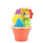 BEACH BUCKET SET 8PCS 18,5X18,5X28,5CM 2COL LUNA