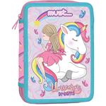 DOUBLE DECKER PENCIL CASE FILLED MUST 15X5X21 UNICORN DREAMS