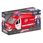 FIRE RESCUE VAN1:14 FRICTION 30Χ11,3Χ17CM WITH SOUND & LIGHT LUNA